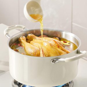 Ceramic and stainless steel soup pot N3