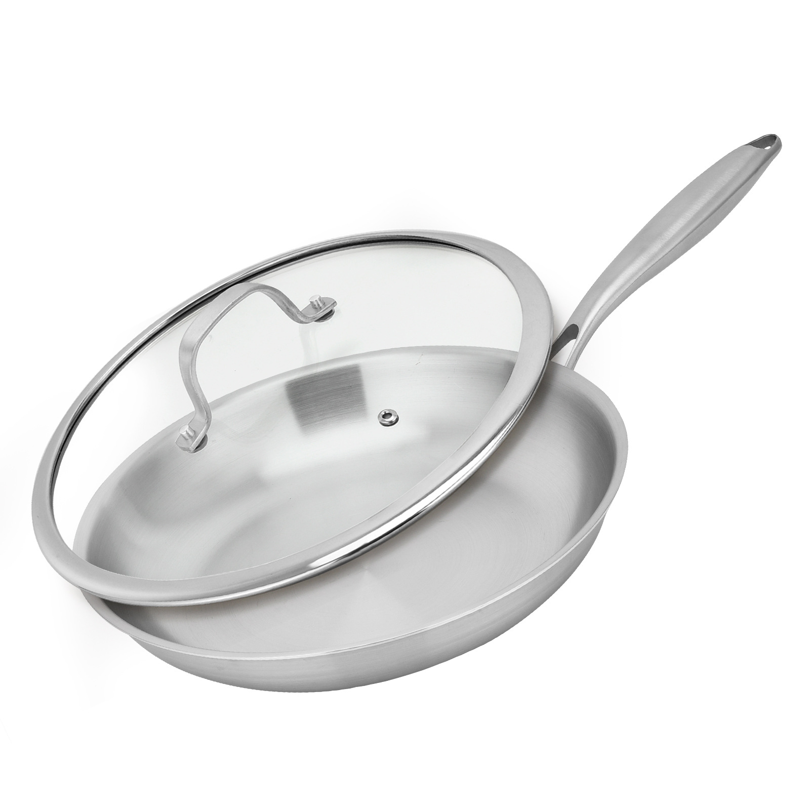 Stainless steel slanted frying pan L4 - Image 2