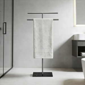 Floor-standing towel rack with double bars K5