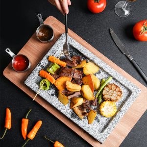 Stone slab barbecue plate J5